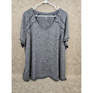 LIVI for Lane Bryant 26/28 V-neck Short Sleeve Shirt 3X